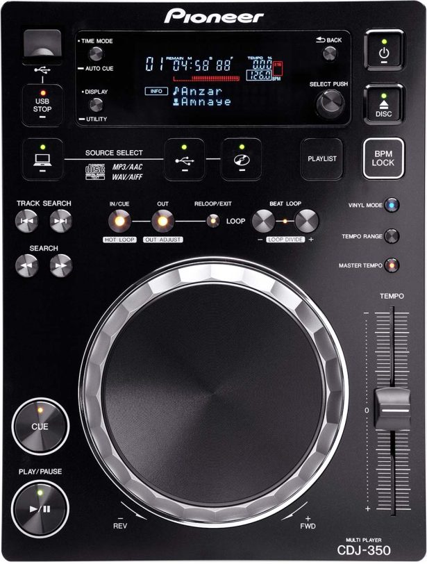 Pioneer CDJ 350: il piccolo deck CD maneggevole e versatile